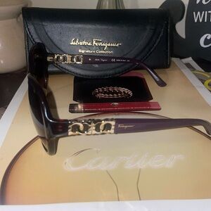 Authentic Savlvatore Ferragamo Shades, Burgundy